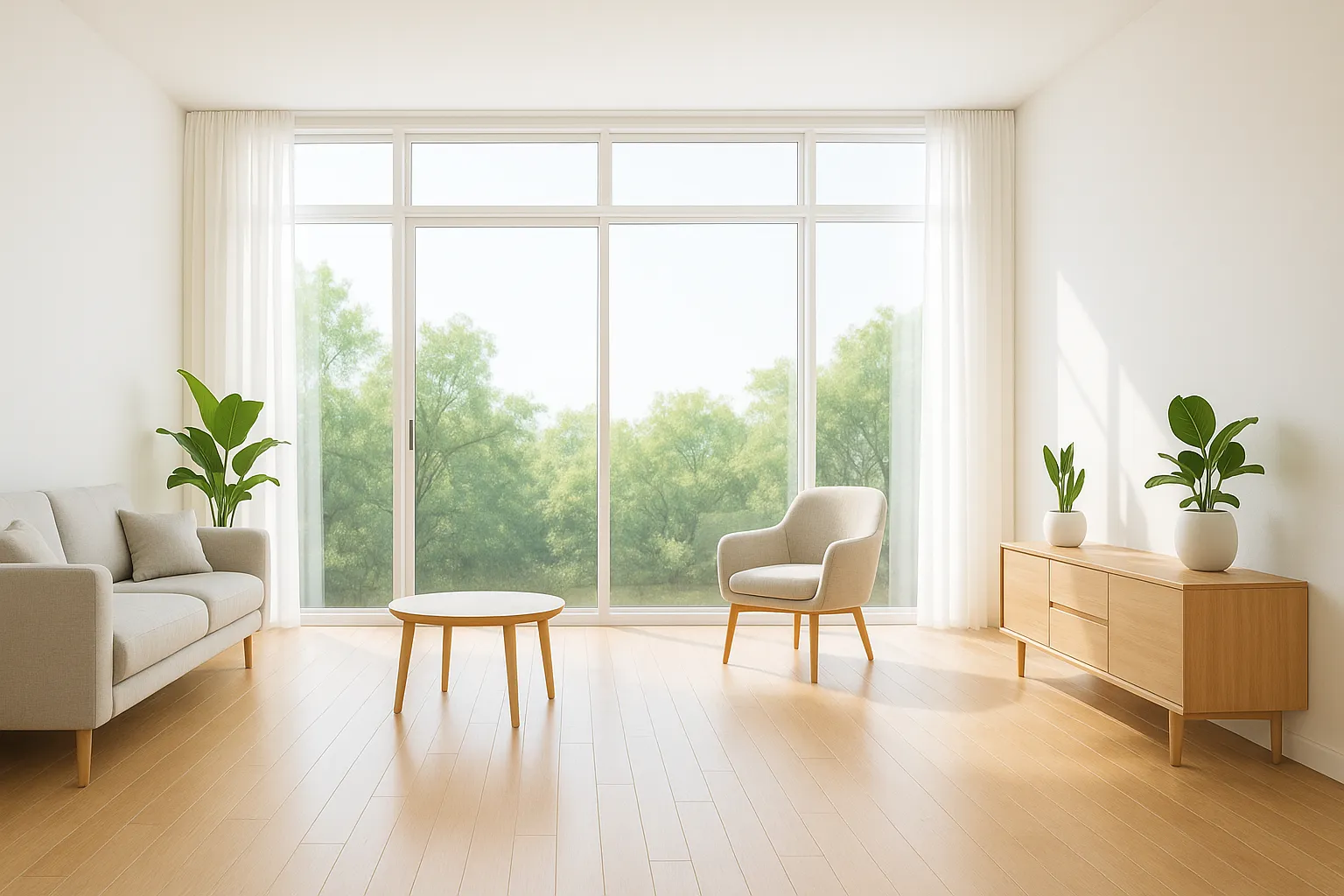 Clean, modern home interior